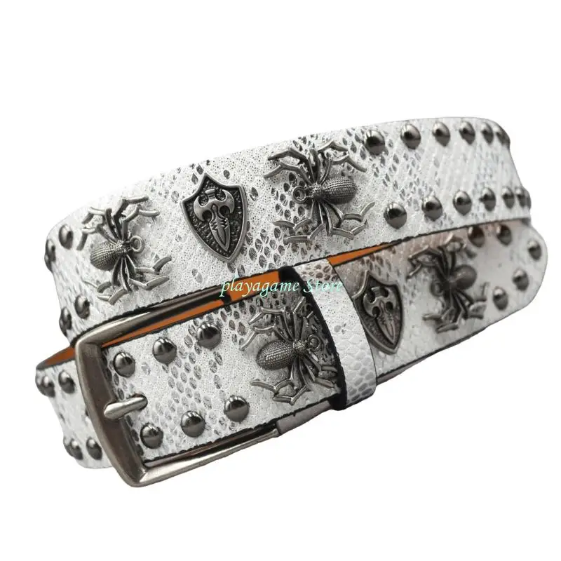 Y88a Стильный панк -рок -пояс регулируемый пояс PU для женских джинсов для женских джинсов