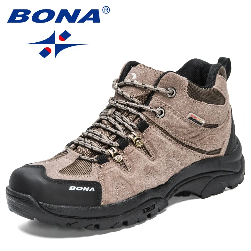 BONA-zapatos antideslizantes para hombre, calzado de senderismo transpirable, resistente al desgaste, de alta calidad, para correr y caminar al aire