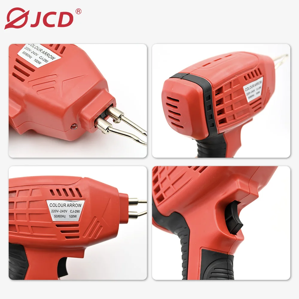 JCD Saldatore Elettrico Pistola per Saldatura Veloce Ad Alta Potenza 100W Pistola per Saldatura Elettrica Manutenzione Circuito Strumenti di Saldatura