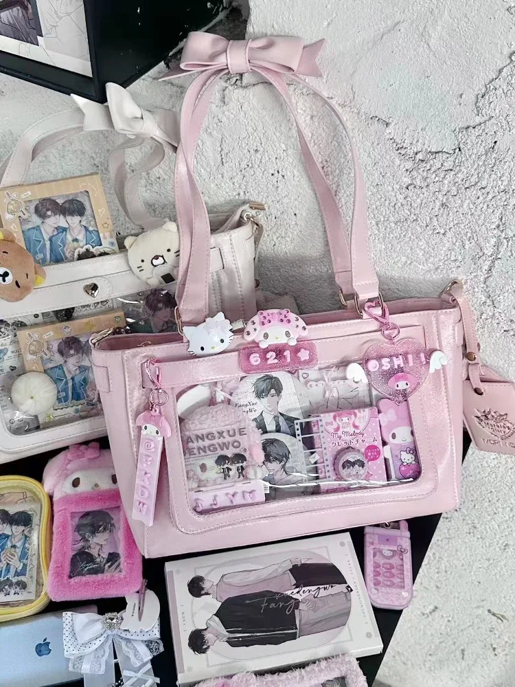 Daily Versatile Bag Purses and Handbags Original Cute Retro Shoulder Big Window Ita Bag