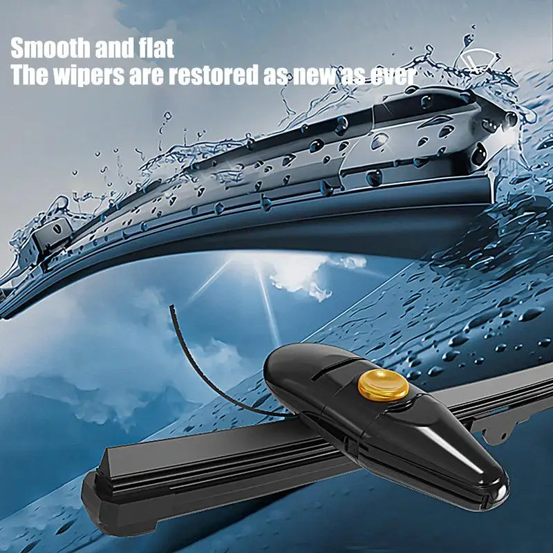 Windshield Wiper Restorer Portable Windshield Wiper Restorer Auto Care Bi-Directional Sandpaper Wiper Rubber Strip Cleaning Tool