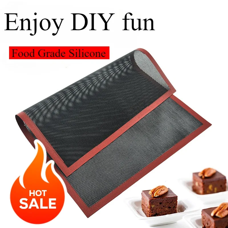 

Silicone Breathable Baking Mat Non-Stick High Temperature Resistant Cookie Bread Baking Mat Oven Microwave Kitchen Baking Tools