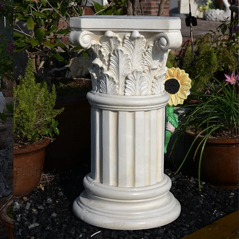 European retro Roman column flower pot ornament props pillar base outdoor garden courtyard decoration wedding road guide