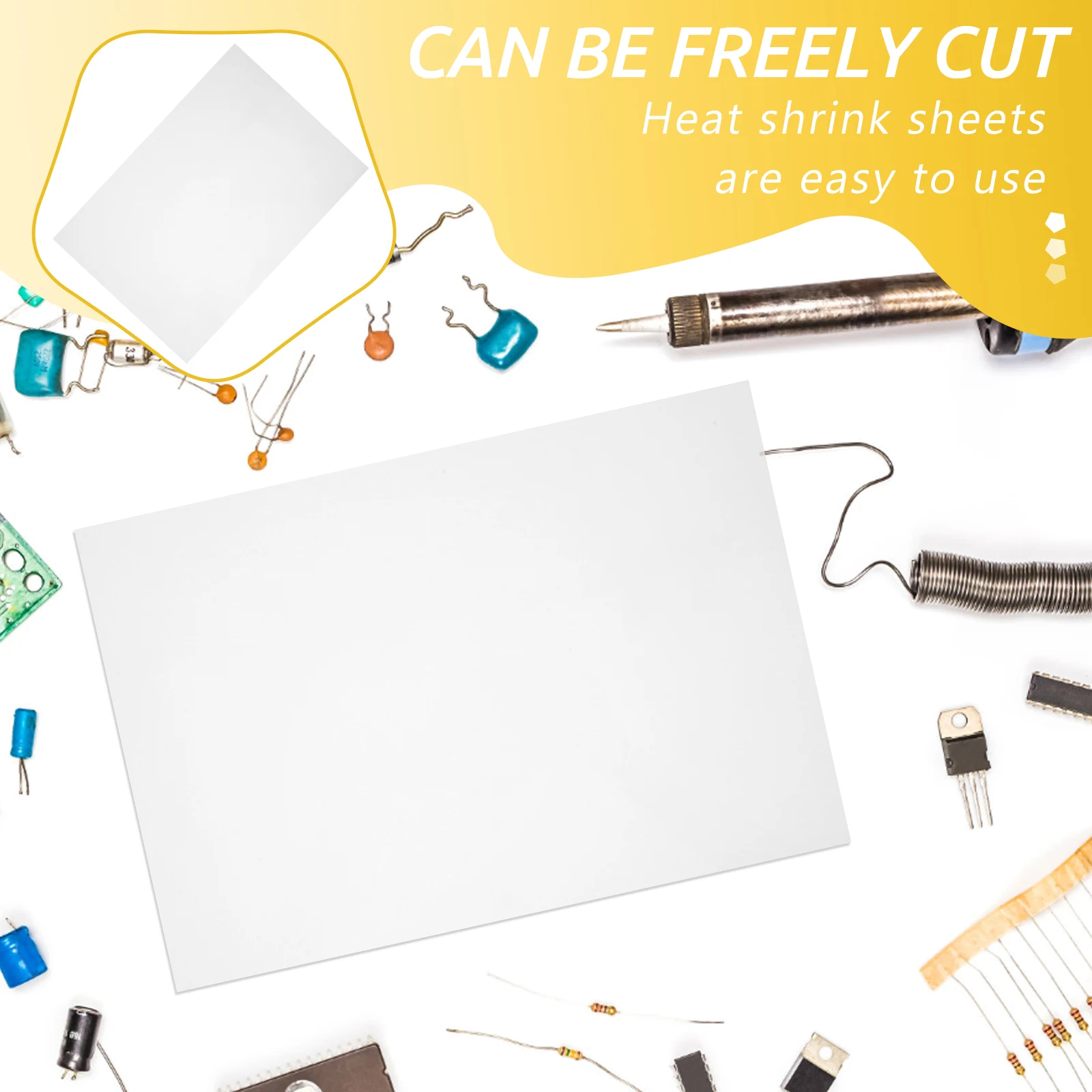 10 Piezas de Láminas Termoencogibles de Material BOPS, Fáciles de Cortar, para Manualidades, Llaveros, Pendientes, Suministros para Manualidades