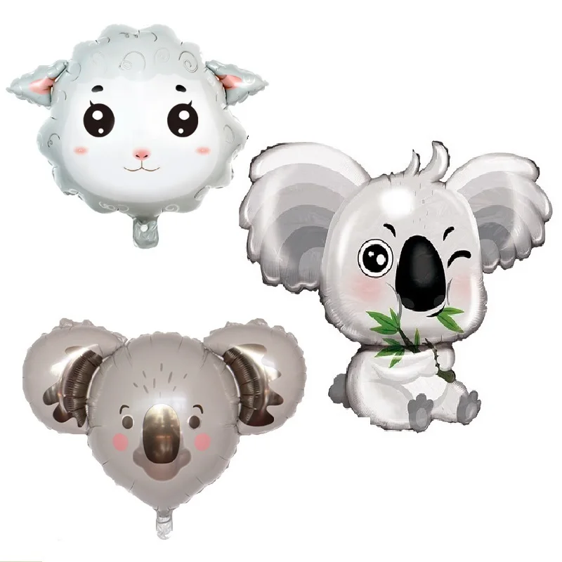 Grey Koala Balloon, Cartoon Grey Sheep Balloon, Koala  Aluminium Film Balloon Birthday Party Decoration Balloon