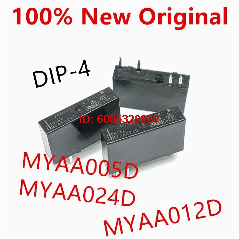 10piece  MYAA005D 、MYAA024D 、MYAA012D  DIP-4   New power relay  FTR-MYAA005D 、FTR-MYAA024D