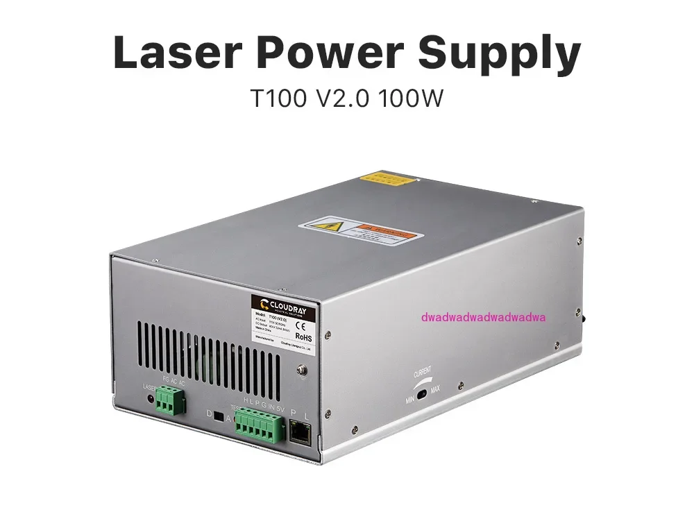 80W-100W CO2 Laser Power Supply Source  for CO2 Laser Engraving Cutting Machine LY-T100 T / W Plus Series Long Warranty