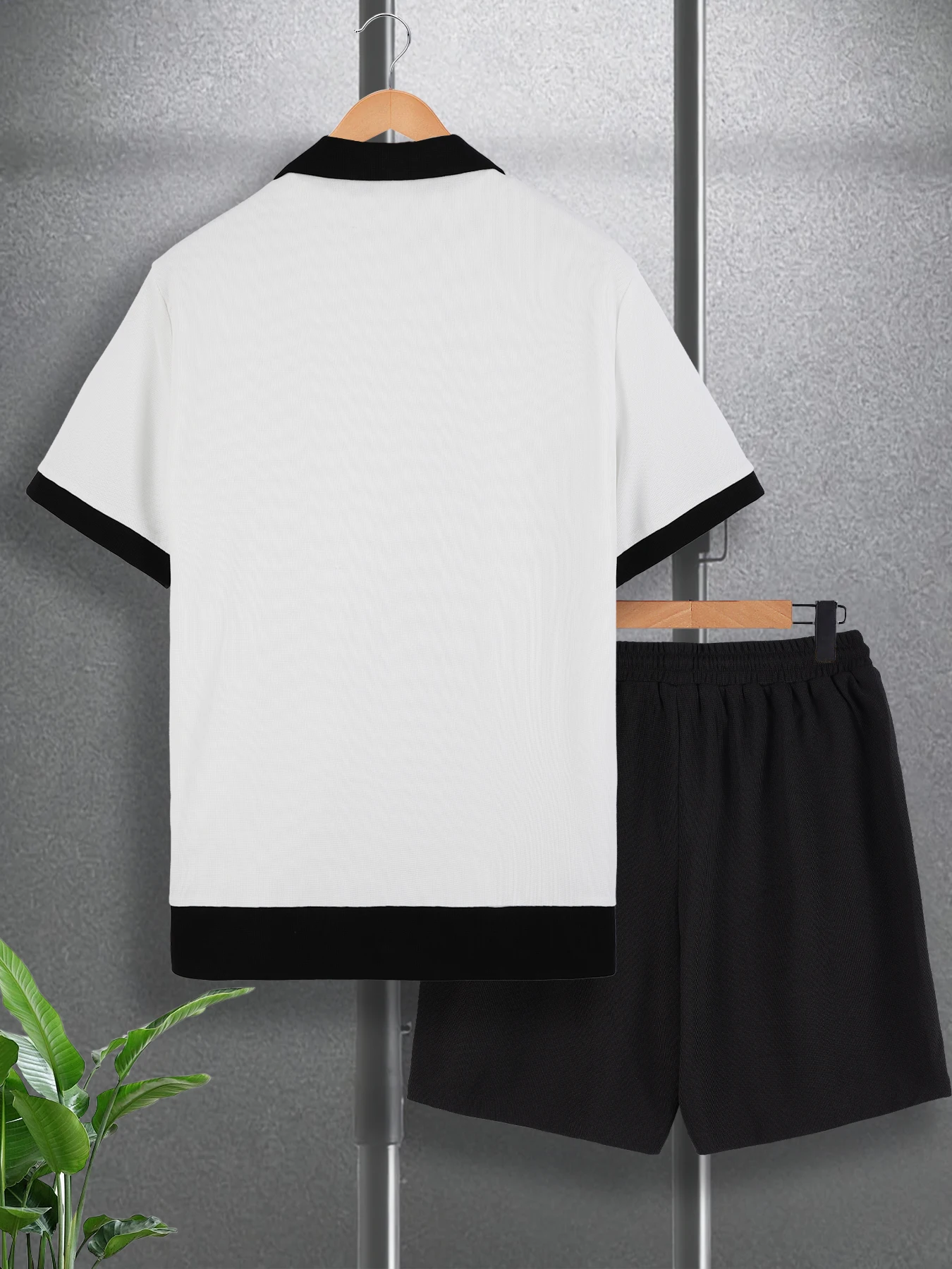 Completo da uomo bicolore bian - Short Sleeve Bowling Shirt Retro recensione e prezzo