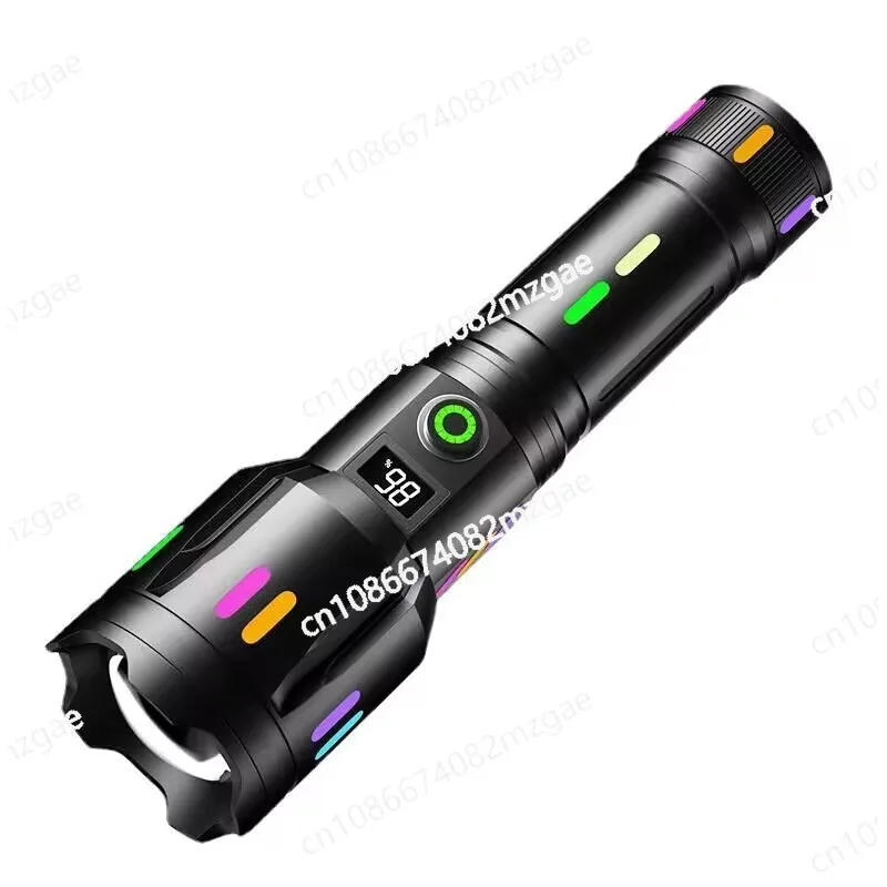 Type-C charging multi-functional fluorescent dazzling LED strong light flashlight