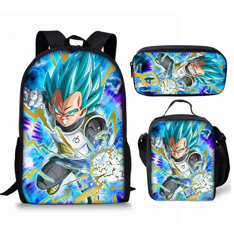 3pcs/set 17inch Anime Dragon Ball Z Children School Bags Orthopedic Backpack Kids School Boys Girls Mochila Infantil Catoon Bags