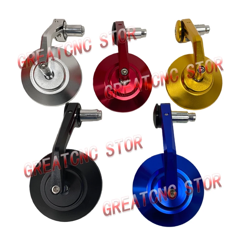 Blue Large Circular Handle Mirror 22MM Motorcycle Rearview Mirror Motorcycle Universal Accessories Motorcycle Modification Parts