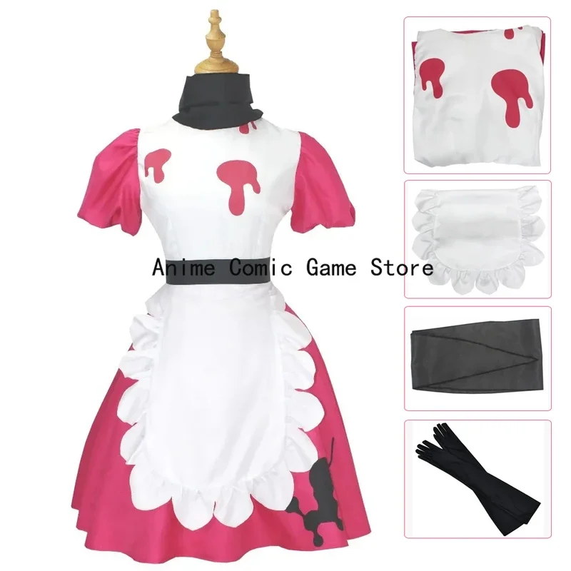 In Stock XS-3XL Niffty Hazbin Cosplay Costume Anime Hotel Cleaning Maid Uniform Halloween Carnival Party Prom Unifrom for Women