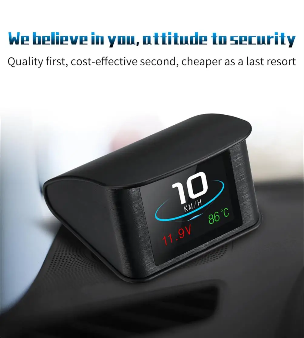 Auto-OBD-Messgerät Smart Head-Up-Display P10 P10-Pro für HUD-Bordcomputer, Geschwindigkeit, Drehzahl, Wassertemperatur, Kraftstoffverbrauch, Turbinendruck – Detail 12