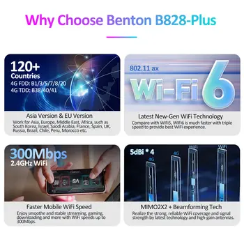Benton odemčený WiFi6 4G SIM router 3000mAh USB napájený 4G router přenosný WiFi mobilní cestovní router pracuje s 3G 4G 5G SIM kartou 8 nejlepší prodej odemknout zařízení Zong 4G - №3