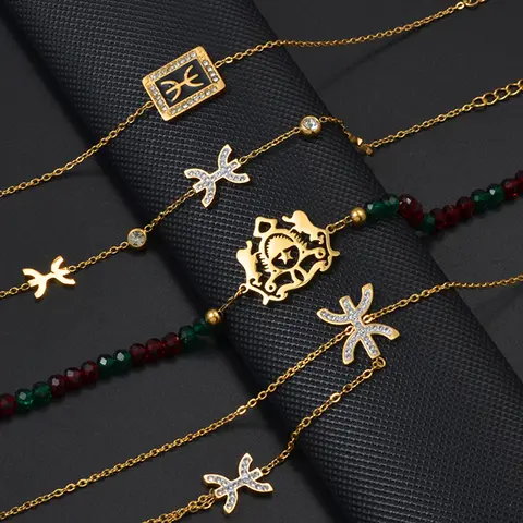 African Berbers Symbol Bracelet Berber Kabyle Style Amazigh Jewelry Gold Plated Maroc Morocco Flag Bangle Wristband #000172