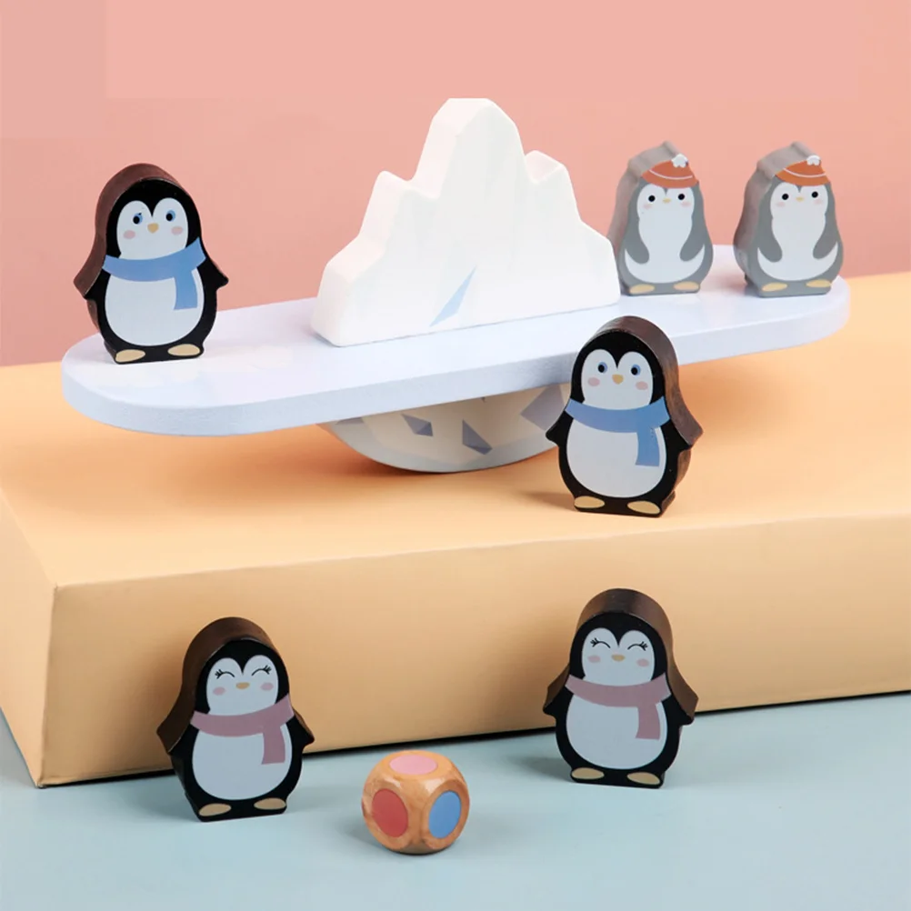 Blocos de construção forma pinguim balanceamento empilhamento modelo equilíbrio brinquedo educativo criança