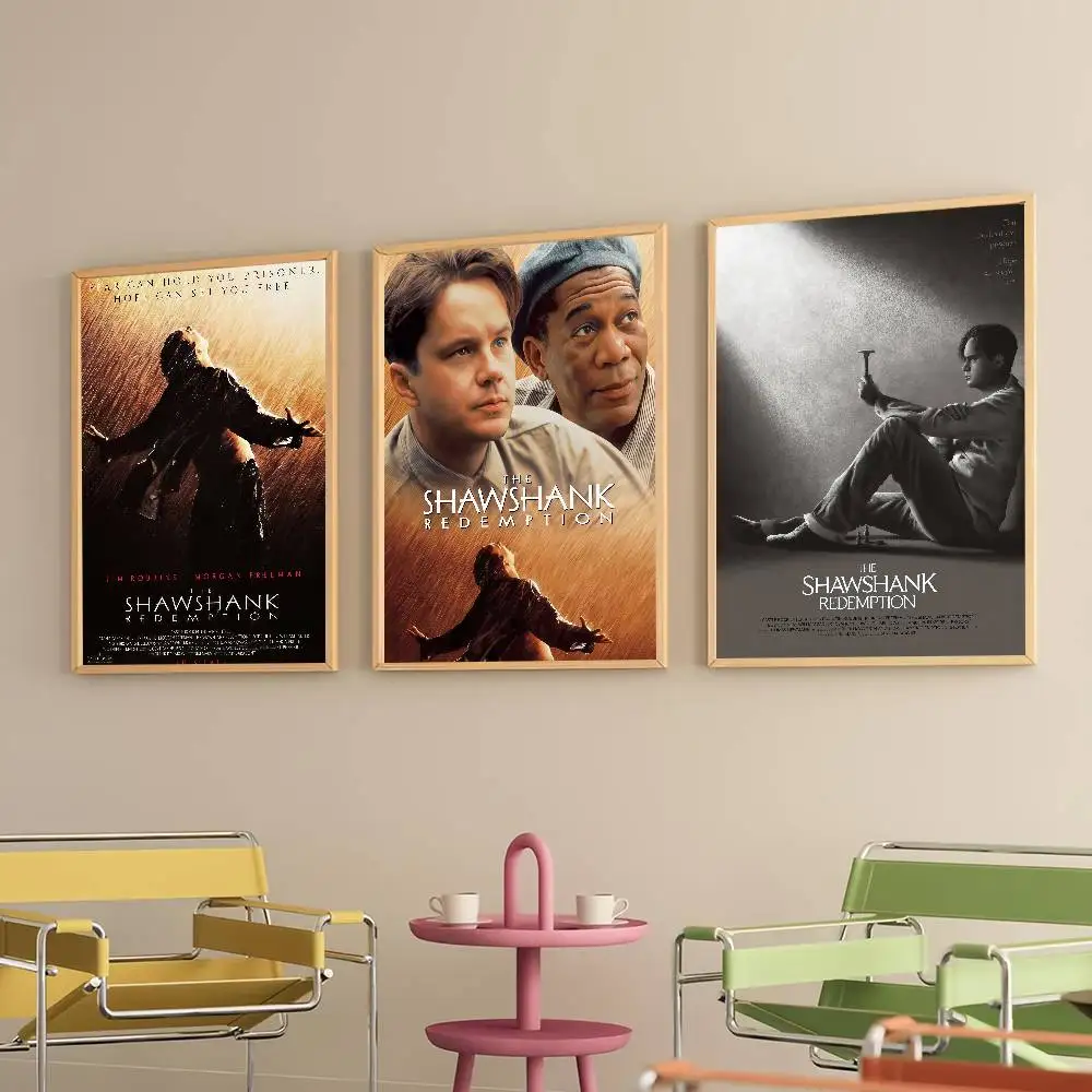 Classic Movie the Shawshank Redemption Poster Prints Self Adhesive Home Suitable for Living Room Decor Decoration Wall