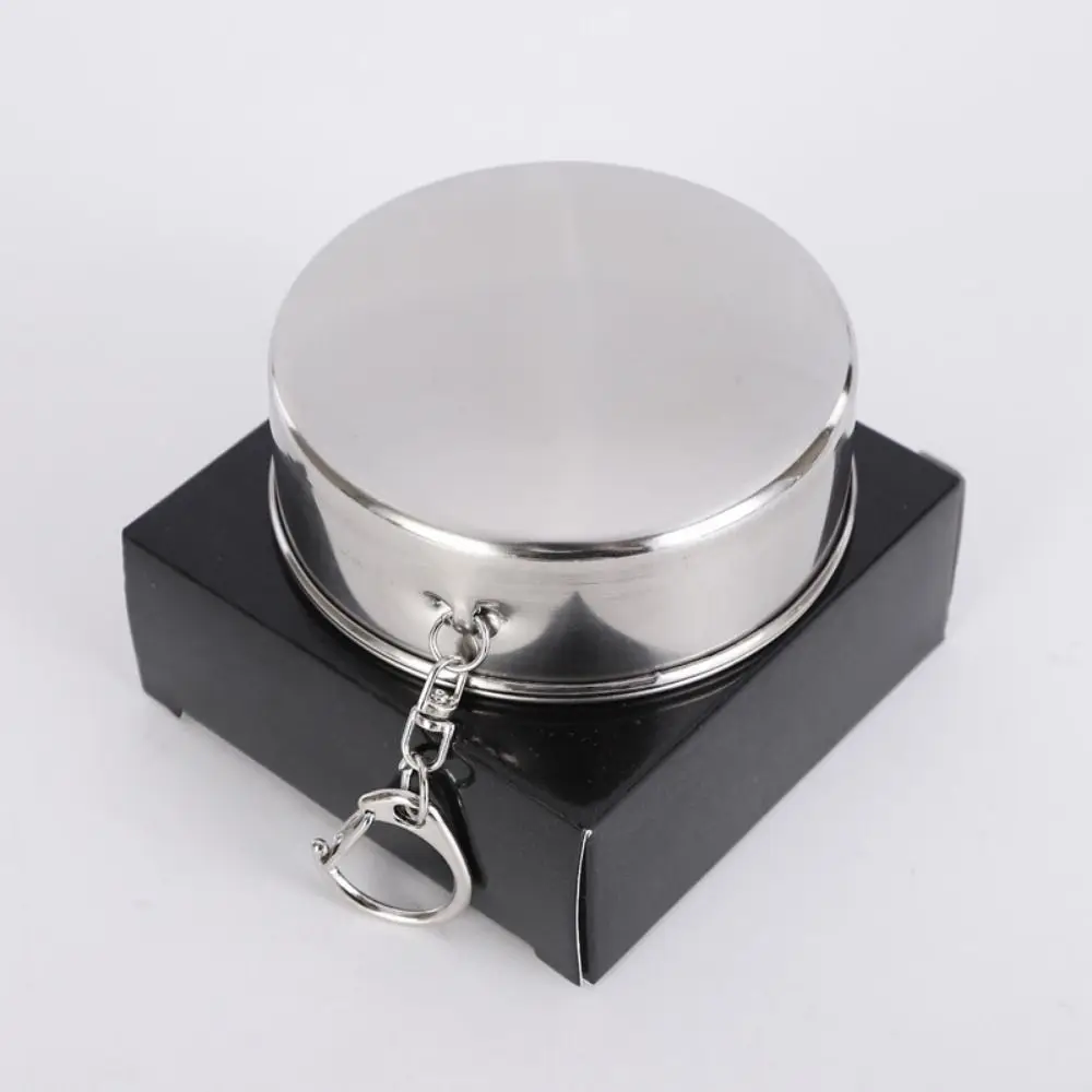 Multifunctional Stainless Steel Folding Cup Portable Collapsible Camping Mug Durable 3 Size Water Drinking Cup Hiking