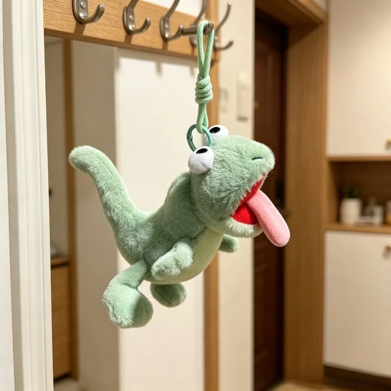 

Unique Squeaking Lizard Plush Toy Funny Long Tongue Gecko Stuffed Animal Keychain Birthday Gift for Friends