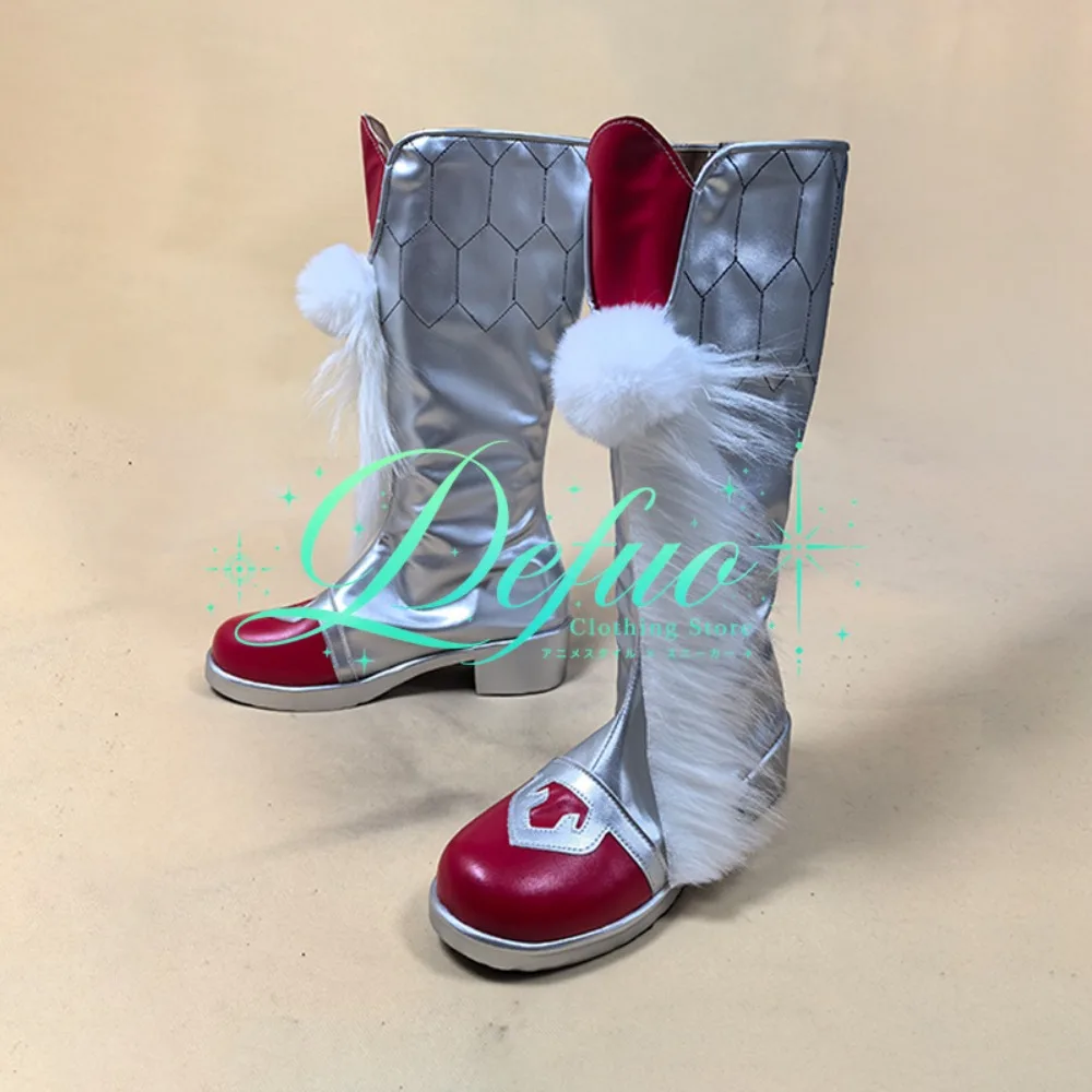 Yuezheng Ling Crescent Snow Cosplay Shoes for Valentine Singer Festival Stage Show and Studio Photo Shoot