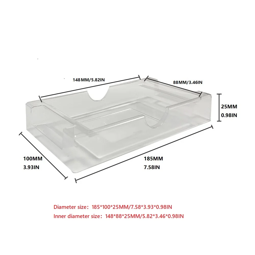 Ruitroliker 10PS White Clear Plastic Cartridge Cases Boxes Insert Inner Tray Inlay for SFC Games Cartridge-JP Version