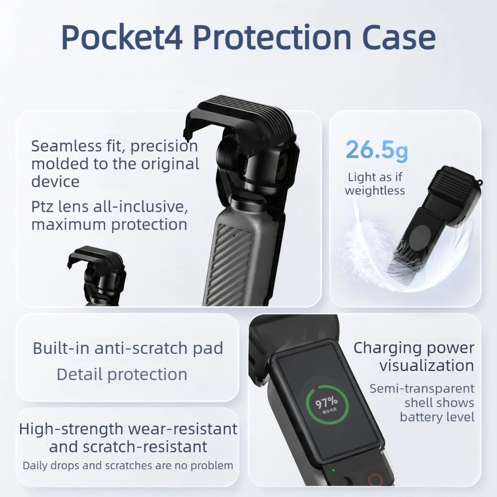 Handheld Gimbal Camera Protective Shell Cover Flip Design Plastic Case Lens Protector For DJI Osmo Pocket 4 Lens Cover