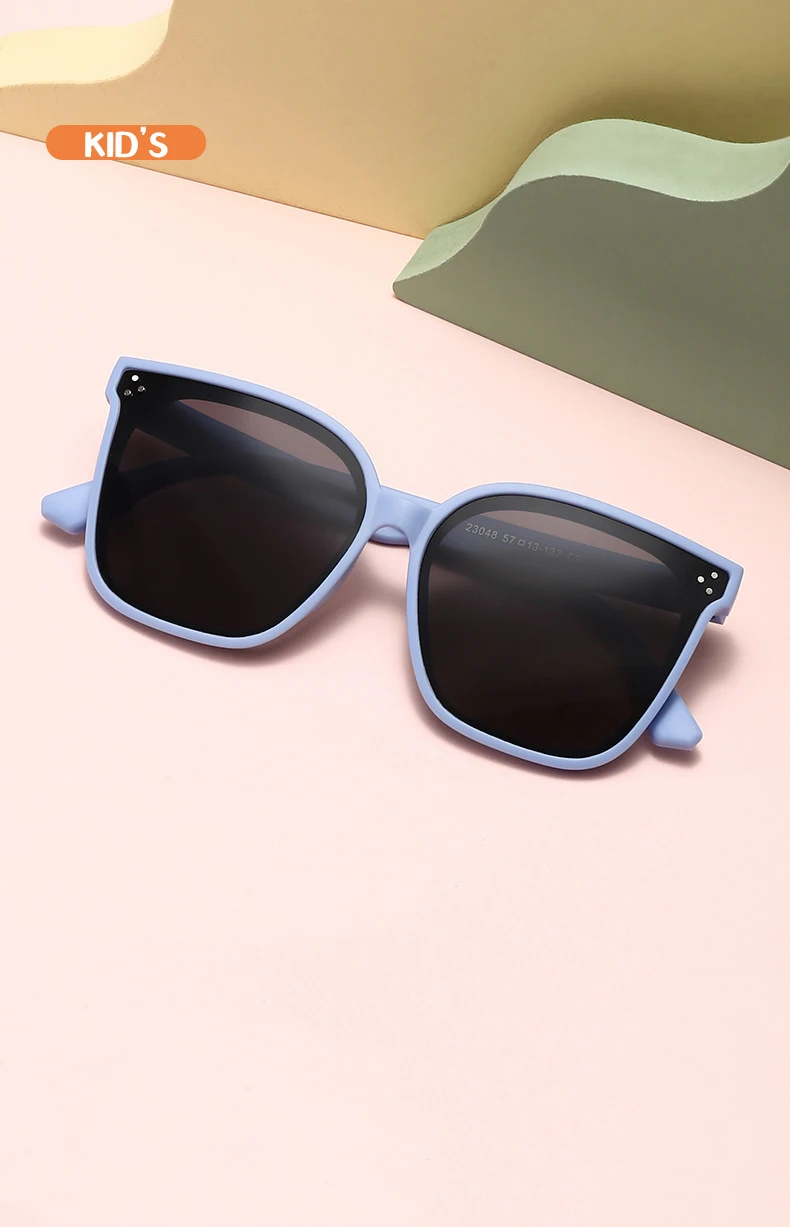 Kindersonnenbrille, großer Rahmen, modischer Sonnenschutz, Anti-Ultraviolett-Silikon, polarisierte Kinderbrille 23048 23048 – Detail 1