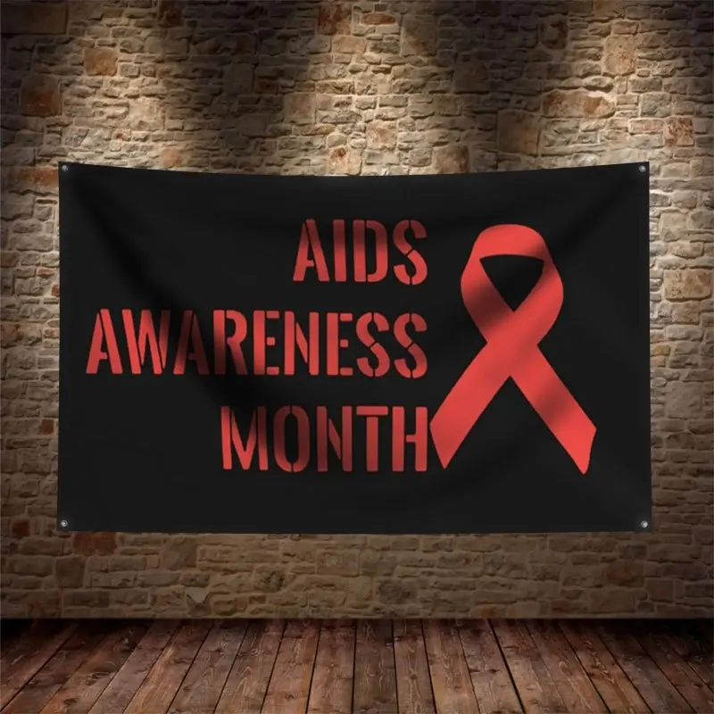 Bannière d'alerte sur le SIDA, décoration de la Journée mondiale du SIDA, ruban rouge, événement caritatif, panneau de fond, cadeau
