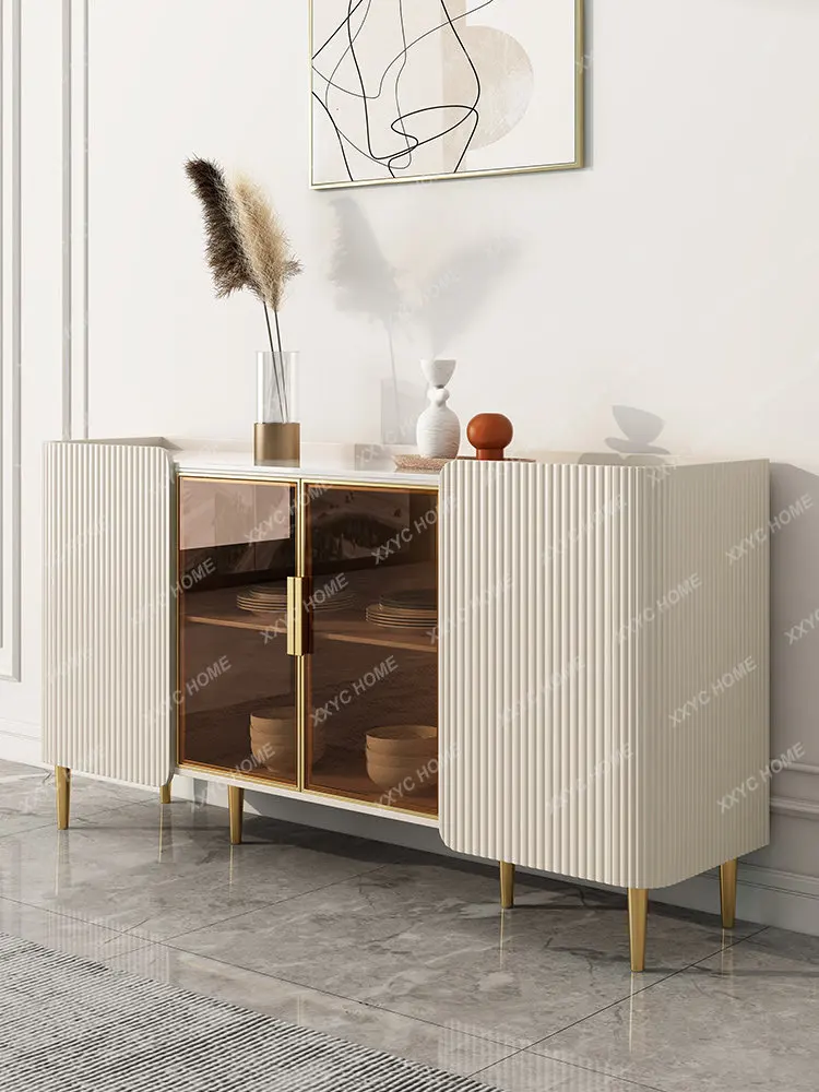 

Light Luxury Sideboard Cabinet Small Apartment Home Wall High-End Entrance Cabinet Tea Cabinet Home