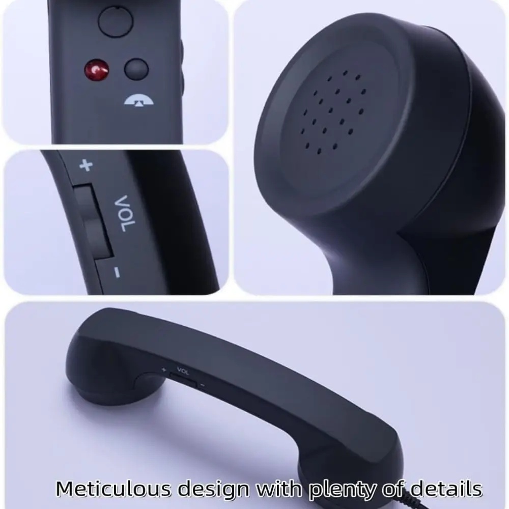 New with Microphone Phone Handset Telephone Style Type-C Landline Handle Receiver Tangle Free Wire Handheld Cell Phone Receiver