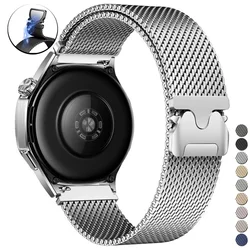 20mm Stainless Steel Band for Amazfit Active 2 Samsung Galaxy Watch 7 6 5 Milanese Loop Strap for Huawei Watch 4 Pro GT 5 4 46mm