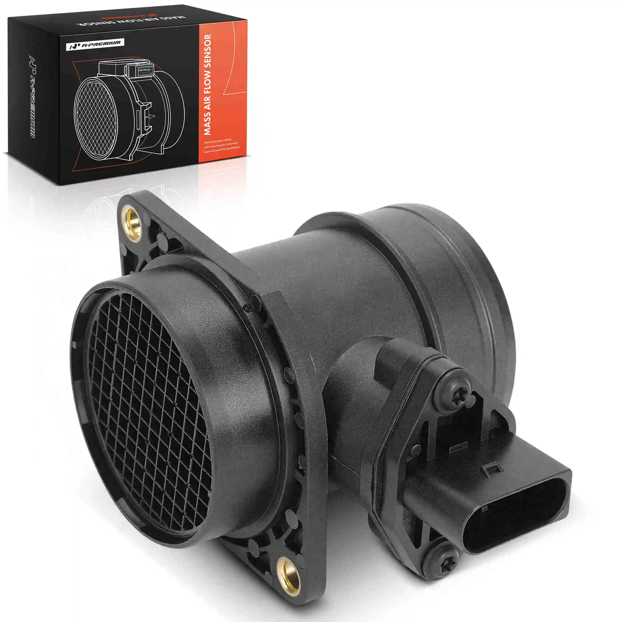 A-Premium Mass Air Flow Sensor (MAF) with Housing for Volkswagen Jetta Golf 1999-2003 Beetle 1998-2003