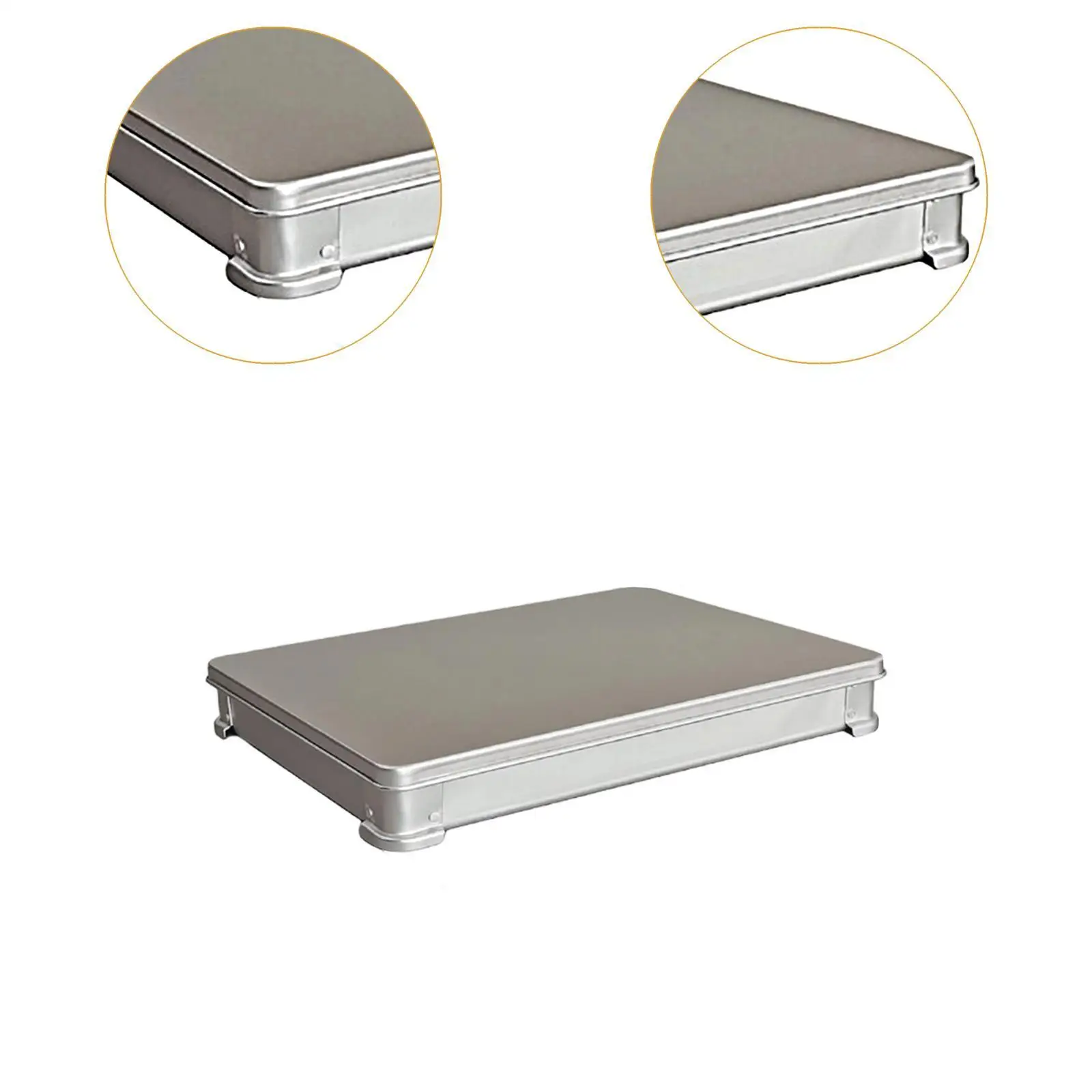 Sturdy Aluminum Dumpling Container Space Efficient Freezer Box with Lid for Fridge and Kitchen