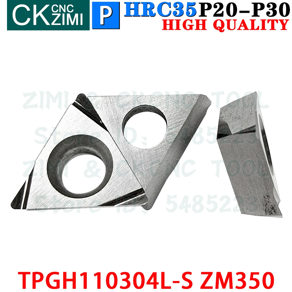 10 قطع TPGH110304L-S ZM350 TPGH 110304L S ZM350 إدراجات سيرميت غرامة أدوات إدراجات مملة أداة قطع مخرطة معدنية باستخدام الحاسب الآلي للصلب