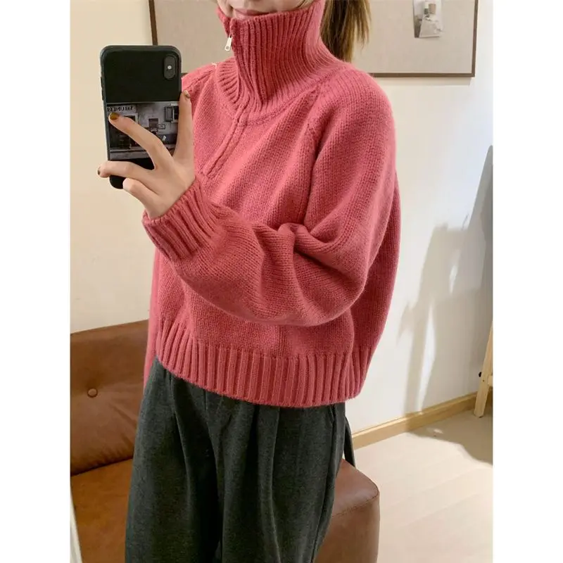 Chandails pulls pulls femme bleu Y2K maillot contraste basique sportif gymnastique entraînement exercice entraînement Performance actif dynamique