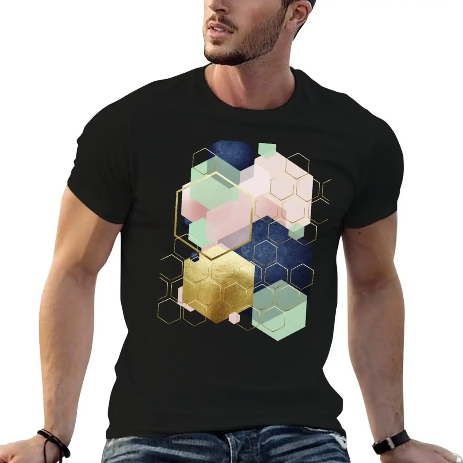 

Luxe Geometric T-Shirt new edition graphics anime shirts men