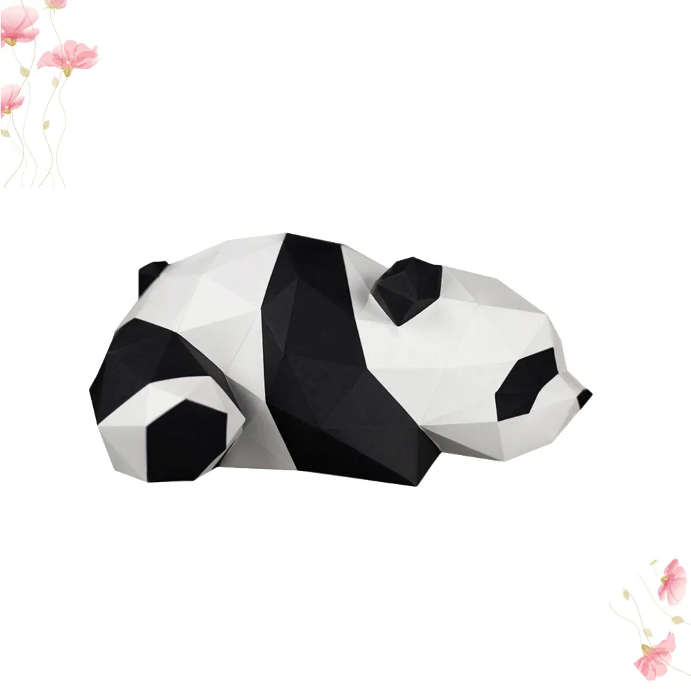 1Pcs Panda 3D Stereoscopic Paper Creative Decoration DIY Hand Molded Geometric Origami Ornament for Festival Party Performance