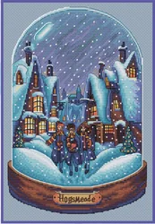 Lovely Counted Cross Stitch Kit, Villages in the Crystal Ball, Top Quality, Beautiful Height, DIY Needle Work, 37-28