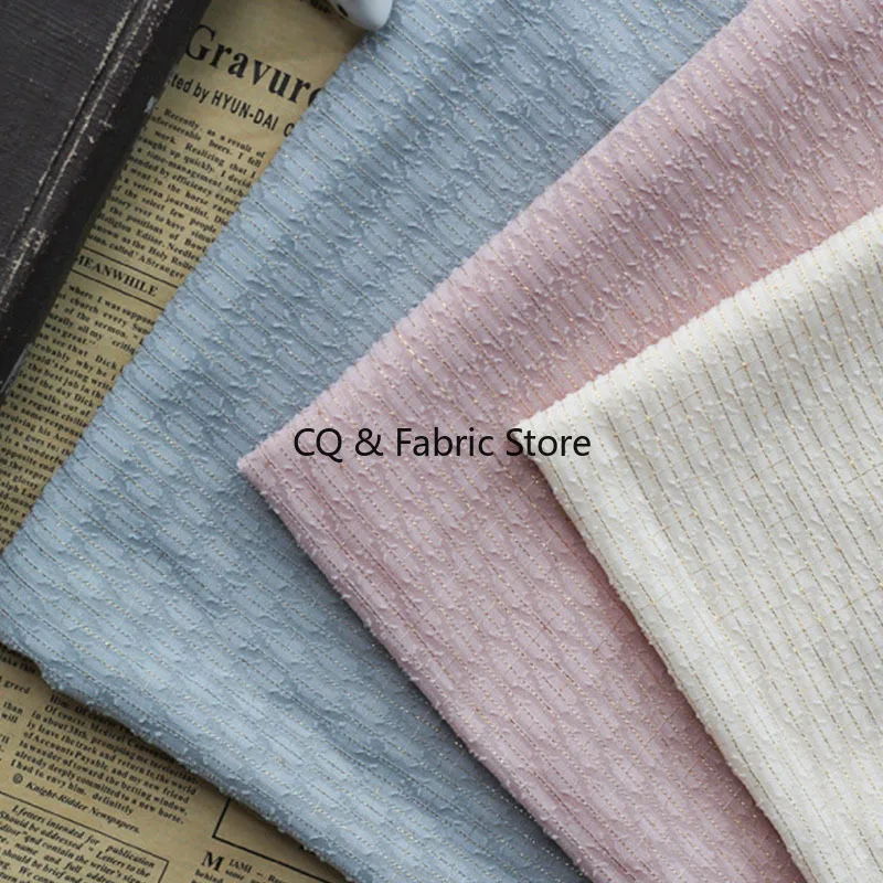 

Золотая шелковая жаккардовая ткань с цветочным узором, окрашенная в сетку швейцарская ткань в горошек для девочек, рубашка, модная обувь и шапки