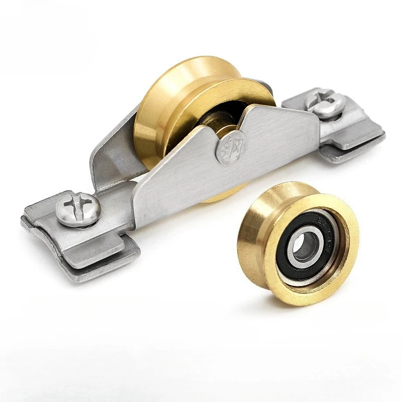 4Pcs Sliding Doors Window Mute Load-bearing wheel Concave Wheel Type-65 Vintage aluminium windows/Door sliding Rollers