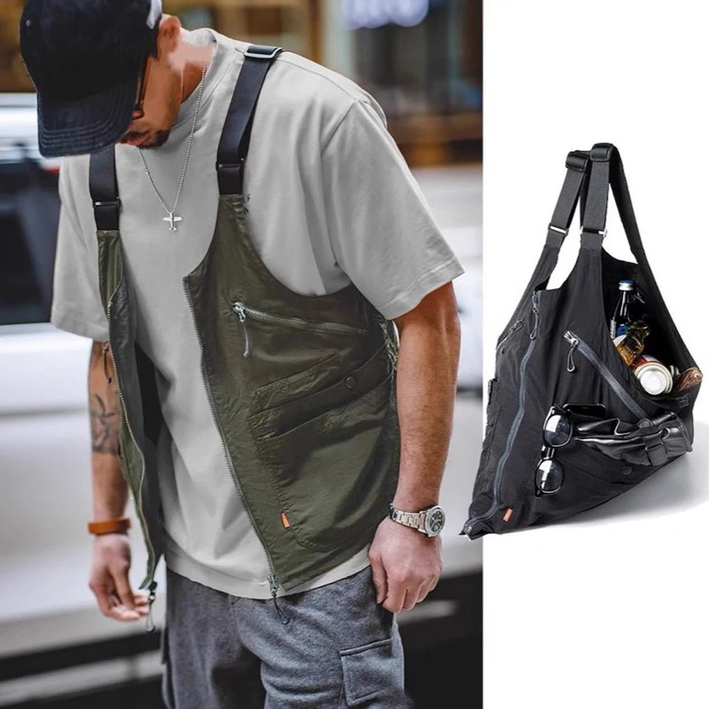 

Tactical Vest Bag Summer Multi-Pocket Vest for Men Women Outdoor Dual-Purpose Multifunctional Backpack Jacket for Fishing Hiking