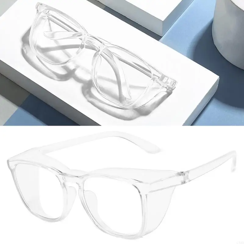 Vented Safety Goggles Clear Eye for Protection Anti Fog Glasses Protective Anti Dust Eyewear Lab Workplace Outdoor Riding C5AD