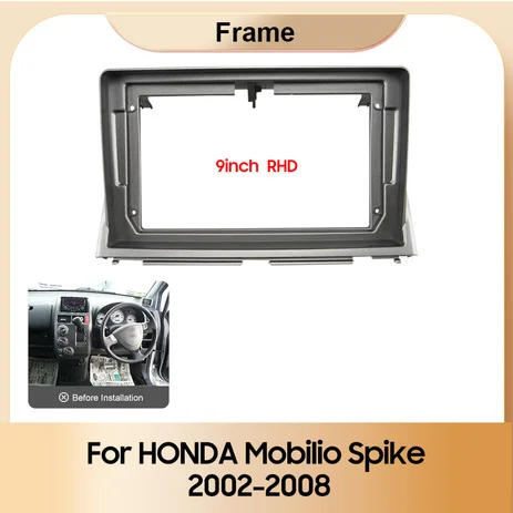 2 din Car Radio Frame For HONDA Mobilio Spike 2002-2008 Stereo Panel Harness Wiring Connector Power Cord Adapter Canbus Decoder