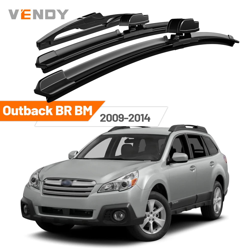 

For Subaru Outback BR BM 2009-2014 2010 2011 2012 2013 Front & Rear Windshield Wiper Blades Windscreen Wipers Set Accessories