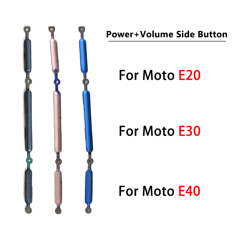 Power Button+Volume Side Button For Moto E20 E22 E30 E40 Side Keys Power and Volume Buttons Replacement