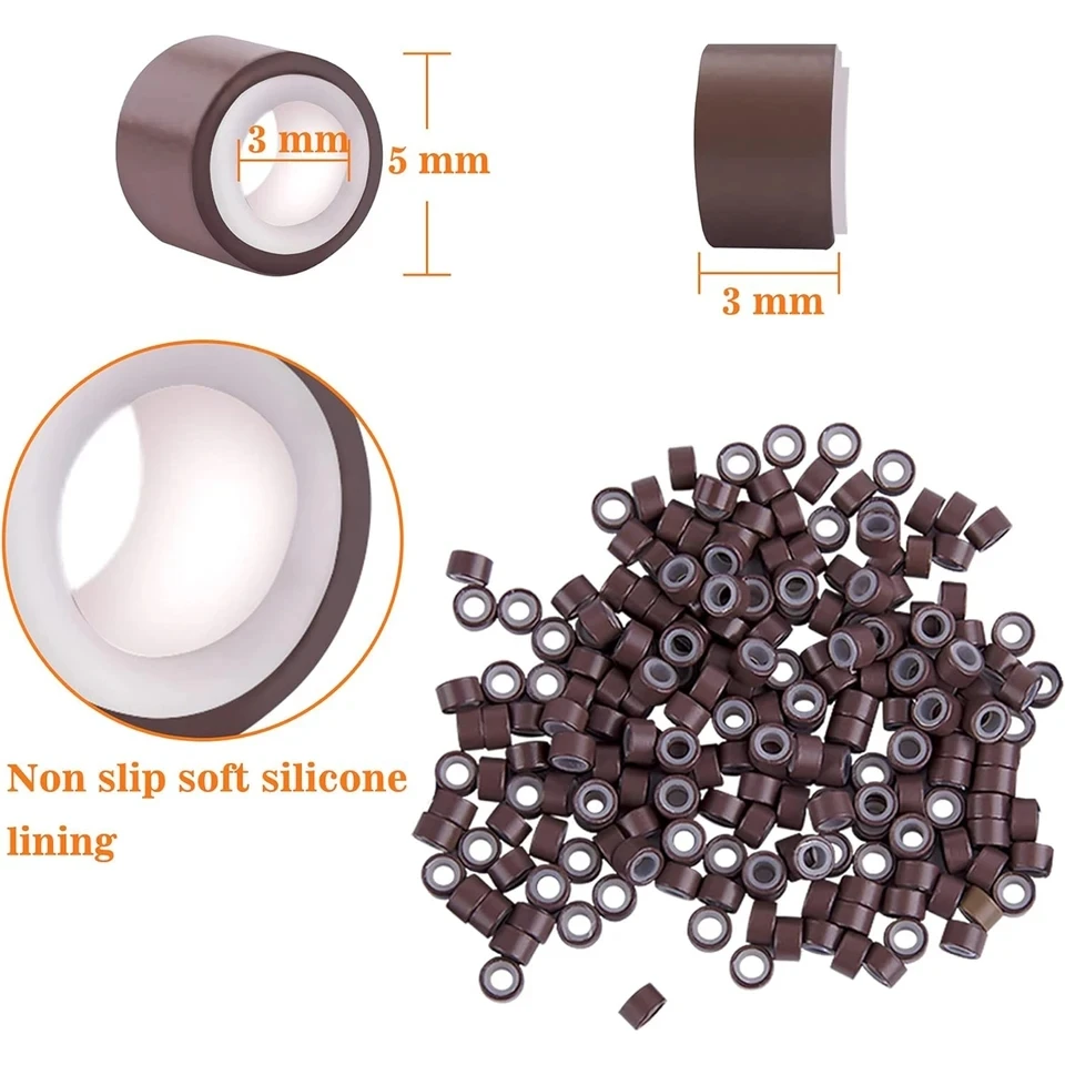 مجموعة أدوات وصلات الشعر I-tip كماشة تمديد الشعر سحب هوك حبة جهاز أدوات و 100 قطعة 5 مللي متر وصلات صغيرة خواتم الخرز