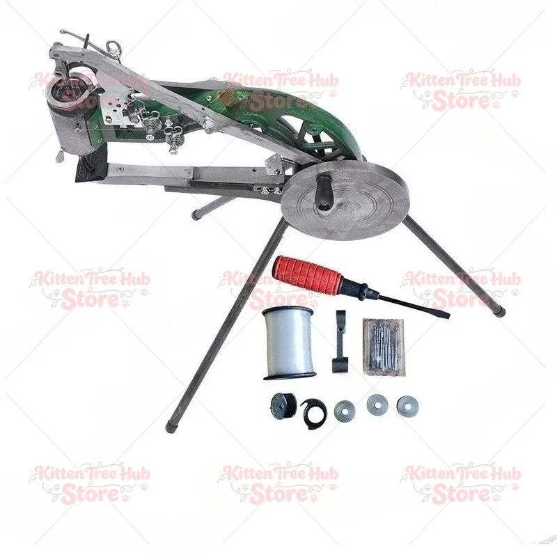 Small leather shoe sewing machine, hand-cranked repair and sewing shoes machine, old-fashioned manual shoe patching machine