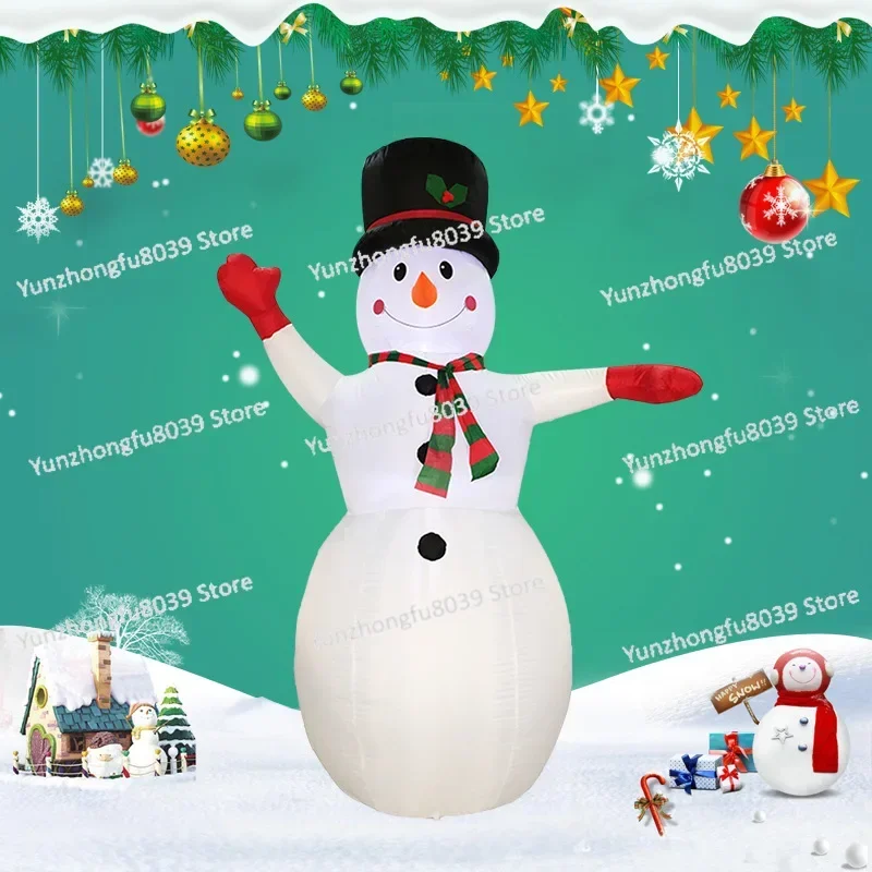 2.4 meters red hand Christmas snowman Christmas inflatable Christmas decoration