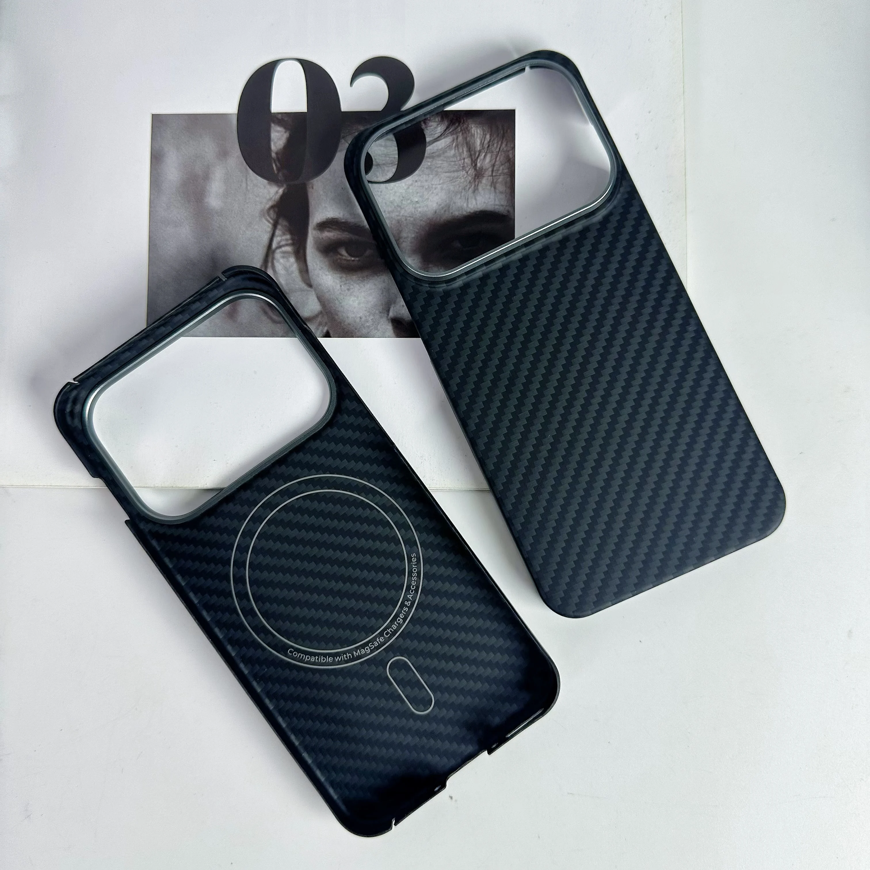 For OPPO Find X9 Ultra/X9s PRO Aramid Fiber Magnetic Case BLACK Ultra Thin Shock Absorbing Protective Cover with Precision Fit view 2