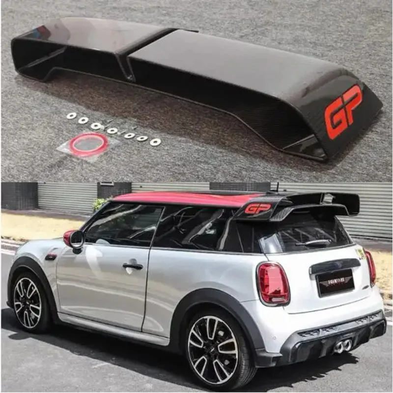 For BMW MINI F55 F56 F54 JCW Cooper 2014-2023 GP FRP/ Real Forged Carbon Fiber Car Rear Wing Trunk Lip Roof Spoiler